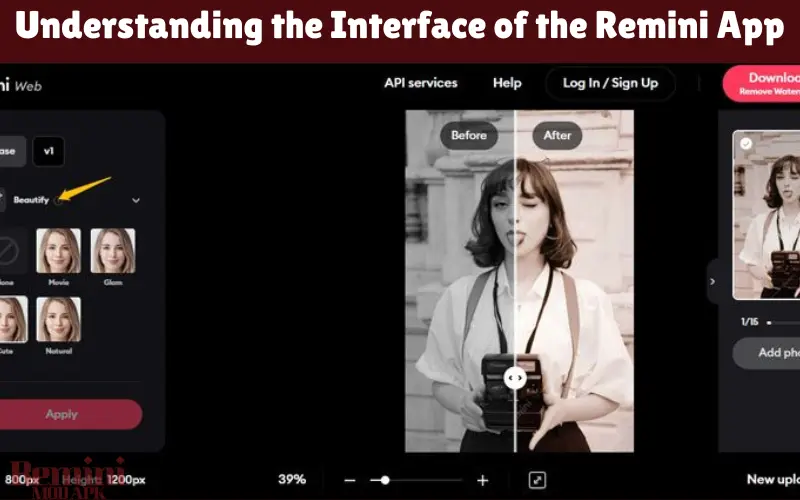 Understanding the Interface of the Remini App